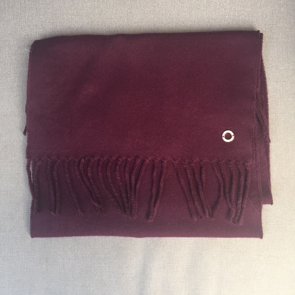 Calvin Klein Solid Woven Scarf Aubergine Purple - Picture 4 of 5